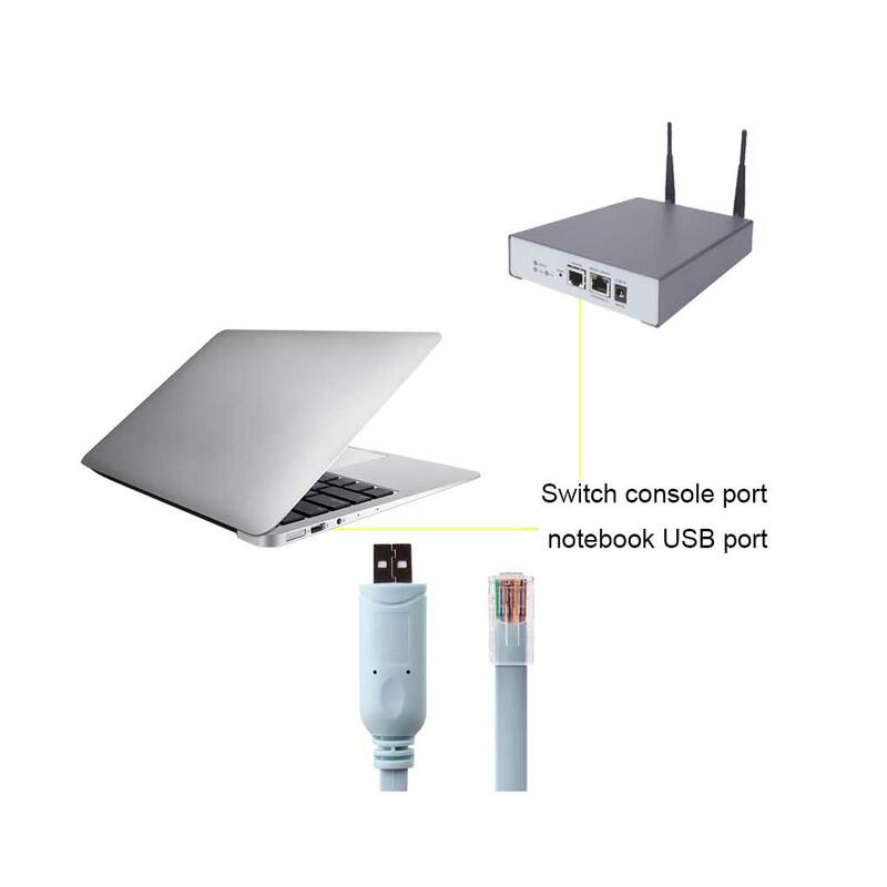 Cable de consola USB a RJ45 de 1,8 M, Cable de depuración para la línea de enrutador Cisco H3C, HP Arba 9306, Huawei
