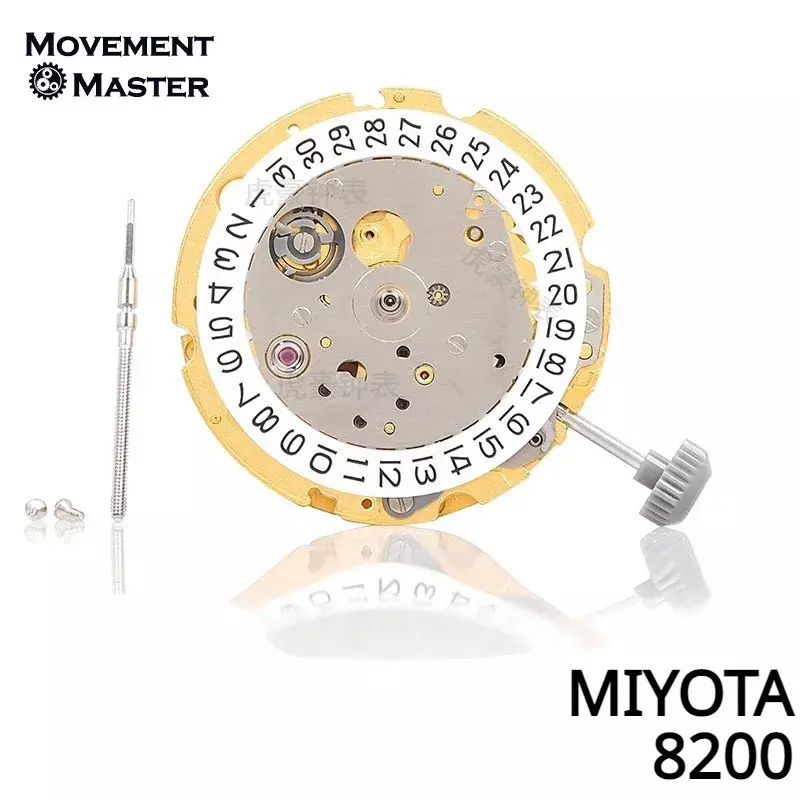 Americana 8200 genuino e autentico oro singolo calendario movimento meccanico automatico 8215 accessori per il movimento dell'orologio