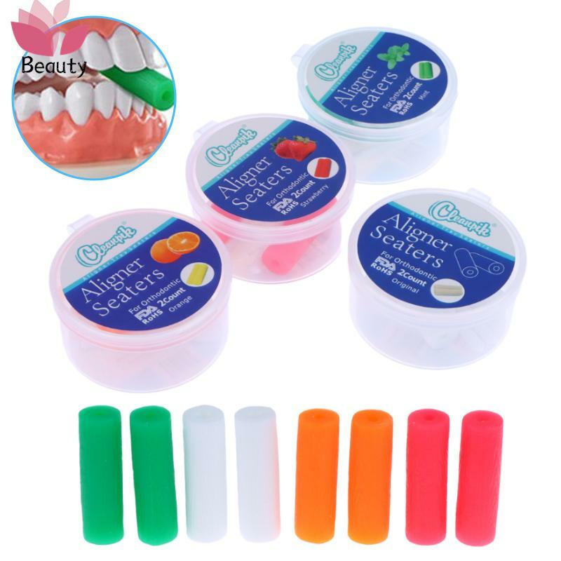 2 stücke Zähne chewie für Patienten Zahn Aligner Chewies Aligner Tablett Brackets Dental Ortodoncia Zahn aufhellung mit Box