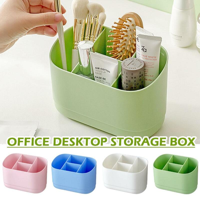 Pen Holder Pencil Storage Box Student Desktop Office Stationert Multifunctional Box Organizer Household Makeup Brush Q6P9