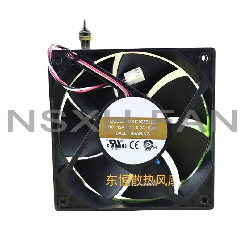 DS12025B12E 120*120*25 mm Chassis Power CPU Computer Cooling Fan 4P Pwm Tempreture Controller
