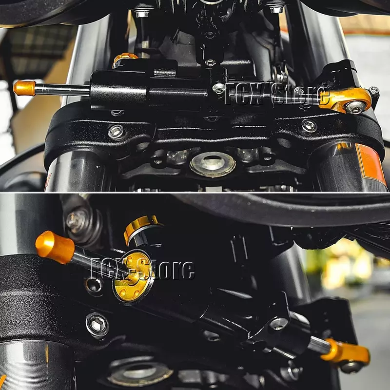 A direção da motocicleta estabiliza a montagem do suporte do amortecedor, alumínio do CNC, rua tripla 765 RS 765 R S RS