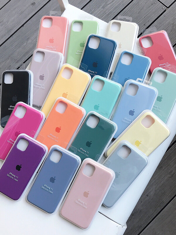 Original Official Silicone Cases For iPhone 13 11 14 15 12 Pro Max Case For Apple iPhone 14 13 11 15 13 12 Pro 7 8 SE 2020 Case