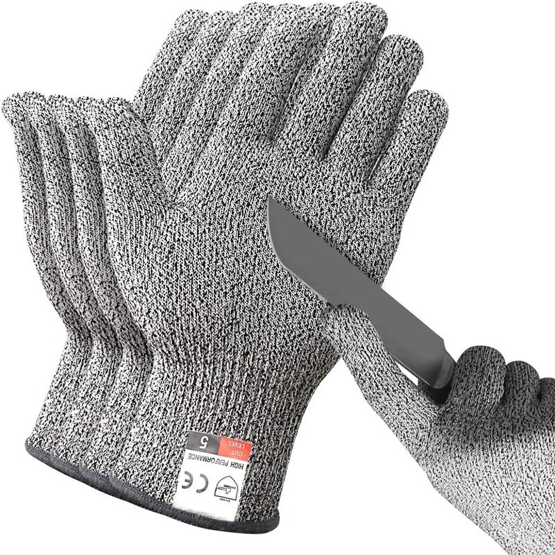 Anti-Schnitt-Sicherheits handschuhe Hochfeste Industrie Küche Gartenarbeit Anti-Kratz-Schnitt Proof Hppe Level 5 Glas Mehrzweck handschuhe