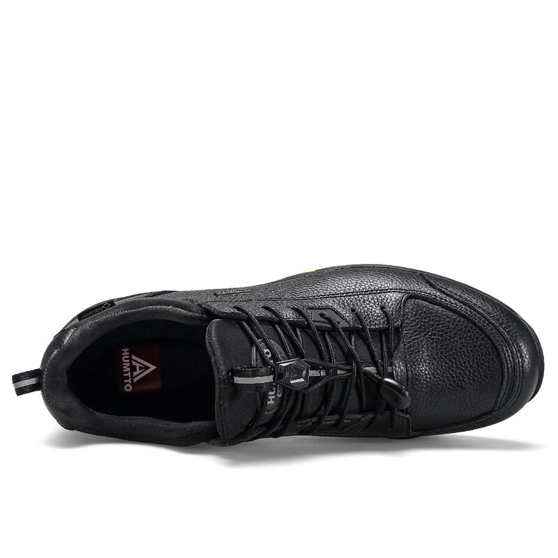 HUMTTO-Sapatos de couro impermeáveis para homens, escalada, trekking, caminhadas, esportes, luxo, designer, ao ar livre, tênis de caça, masculino