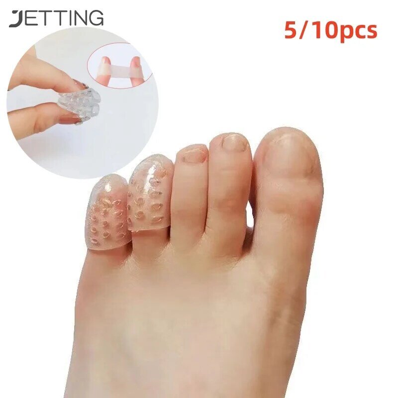 Respirável Soft Silicone Toe Protector, Blisters Cap Cover, Proteção para os dedos, Thumb Care, Relief Pains, Soft, 5 10Pcs