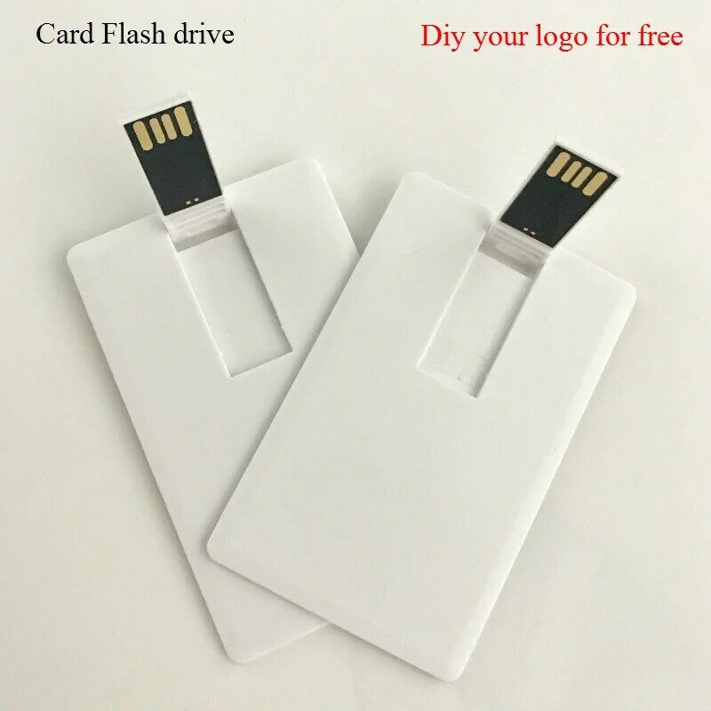 10 Uds./lote de tarjetas de crédito súper delgadas, unidad Flash USB, 4GB, 8GB, 32GB, 64GB, modelo de tarjeta bancaria, logotipo gratis