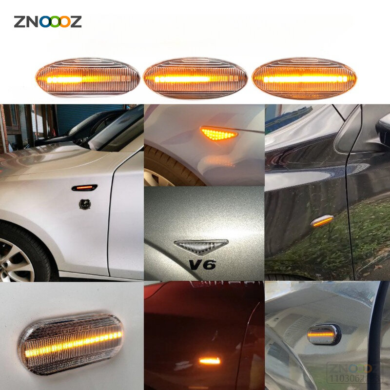 Dinâmico Auto LED Side Marker, Turn Signal Light, luz clara para Nissan Qashqai J10 X-trail T31 Cube Juke Folha Micra Micra Micra K13 Nota E11