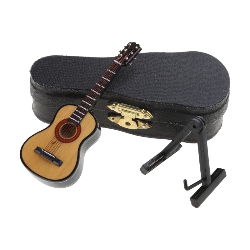 Mini adereços guitarra clássicos/folk, adereços para fotografia recém-nascidos, modelo guitarra miniatura