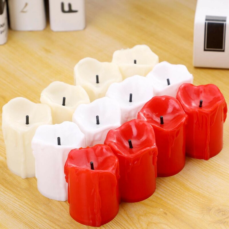 1pcs YK5015 Flameless LED Candle Light Bright Flickering Bulb Battery Operated Tea Light with Realistic Flames Fake Candle