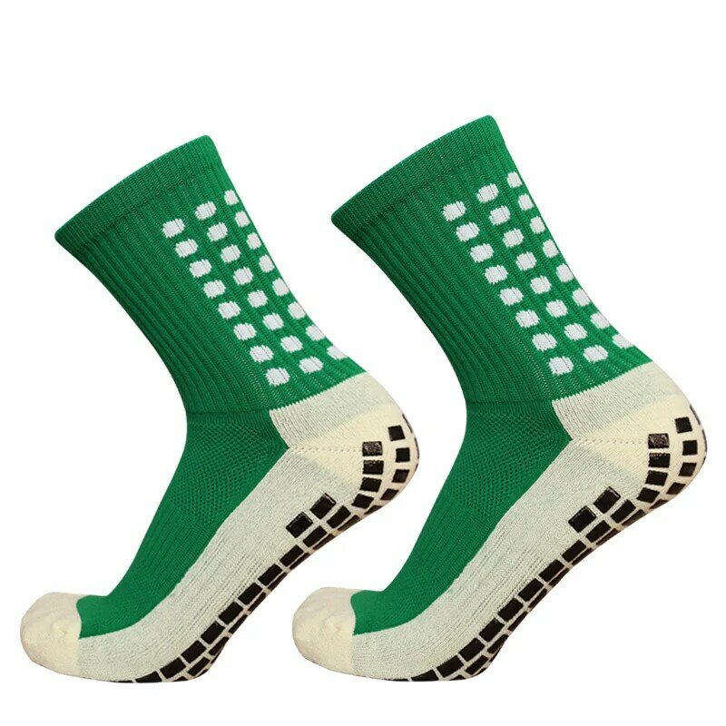 Novo meias de futebol masculino e feminino meias esportivas antiderrapantes silicone inferior futebol basquete aperto meias