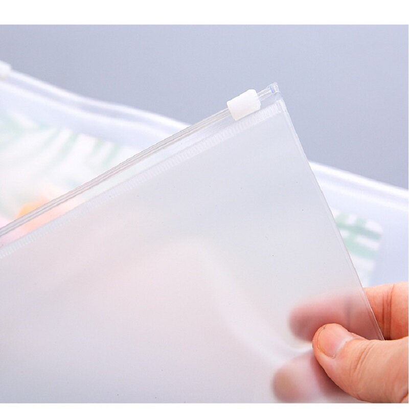 20Pcs Perforated transparent file bag, loose leaf bag, storage bag, loose leaf book, zipper, student information bag