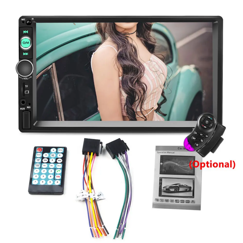 Podofo 2 Din Autoradio 7 "Bluetooth Stereo 2din Video Multimedia Player Autoradio Touch Screen Auto Radio per universale VW Kia