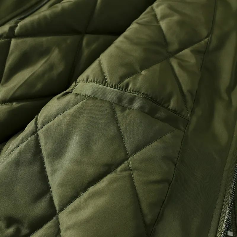 Chaqueta de Aviador acolchada de algodón para hombre, abrigo informal holgado de manga larga con cremallera, estilo Retro, elegante, a la moda, novedad de 2024