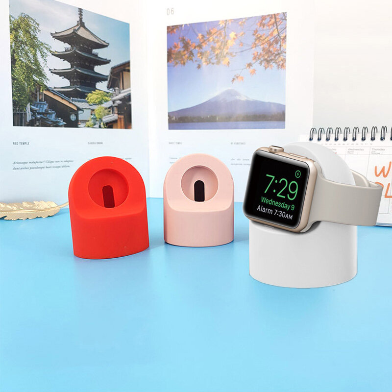 Charger Stand Mount Silicone Dock Holder for Apple Watch Series 4/3/2/1 44mm/42mm/40mm/38mm Charge