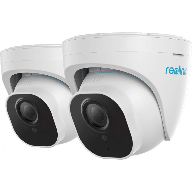 Reolink กล้องกลางแจ้ง4K สำหรับความปลอดภัยในบ้าน, กล้องวงจรปิดแบบโดม IP PoE พร้อมระบบตรวจจับมนุษย์/ยานพาหนะ/สัตว์เลี้ยง25FPS กลางวัน W