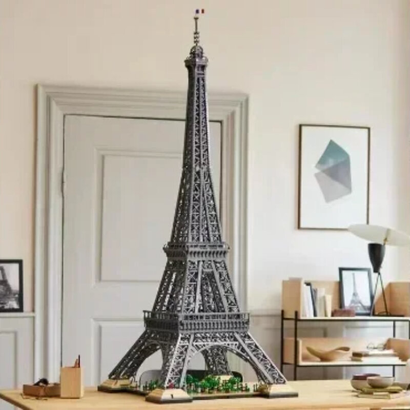 Bloques de construcción de la Torre Eiffel para niños, juguete de ladrillos para armar Torre Eiffel de París de 10001 M, Compatible con 1,5, ideal para regalo de cumpleaños, código 10307, Compatible con
