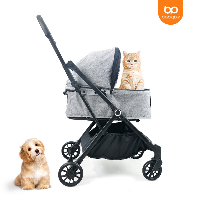 Dog Pram Foldable Cheap Pet Stroller Trolley Cart Outdoor Large Pet Stroller For Cat Detachable Small Pet Stroller