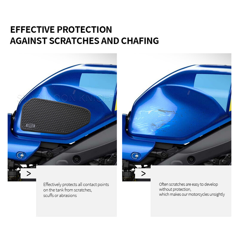 For Yamaha XSR900 XSR 900 2022- Motorcycle Accessories Side Fuel Tank Pads Protector Stickers Decal Gas Knee Grip Traction Pad