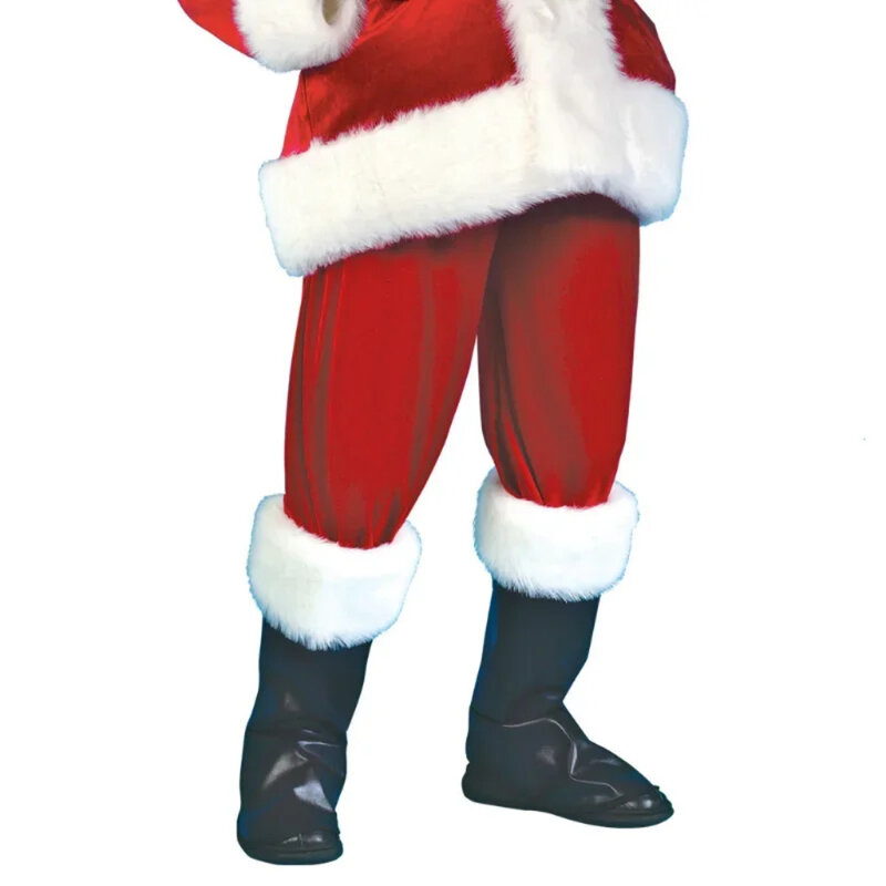 Papai Noel fantasia de cosplay masculina, trajes de Natal de ano novo Deluxe clássico adulto, festa de carnaval de Halloween, roupas de dramatização