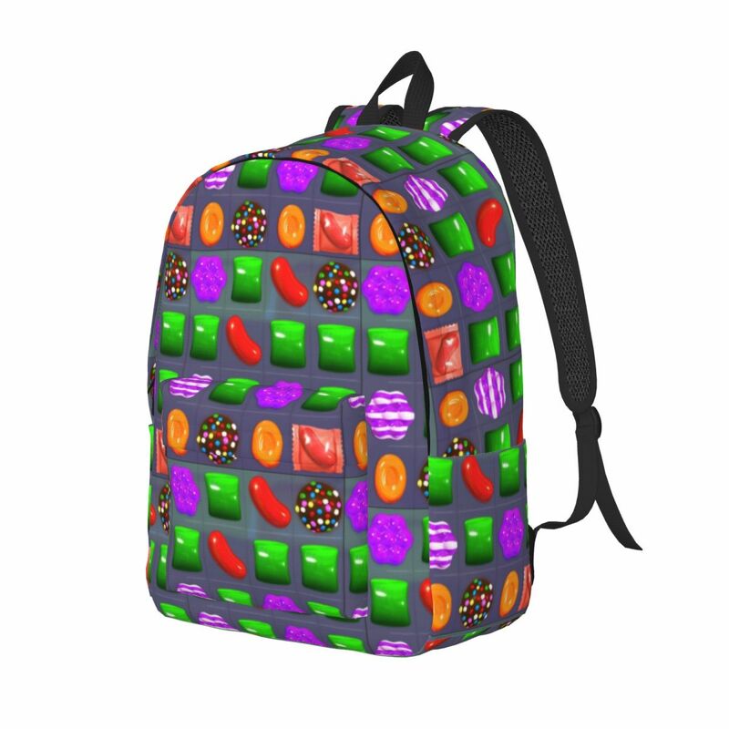 Candy Combo Candy Crush Backpack Elementary High College School Student Bookbag Men Women Daypack Lightweight