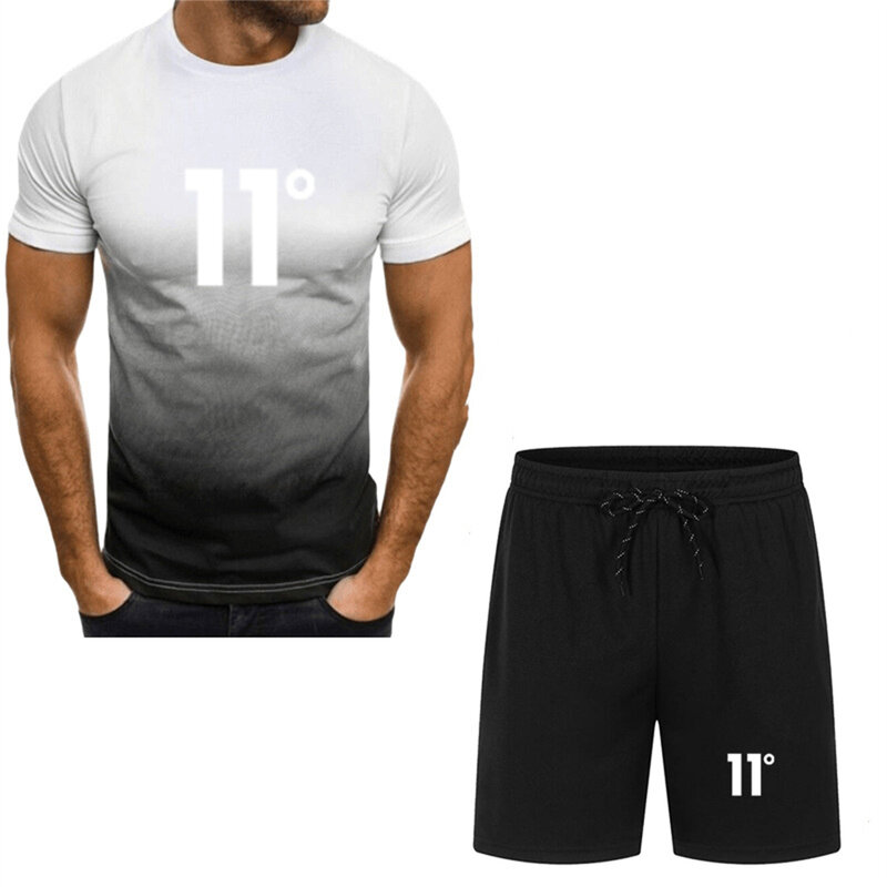 Fatos esportivos de manga curta masculina, shorts casuais, shorts confortáveis, tamanho grande, nova moda, 2024