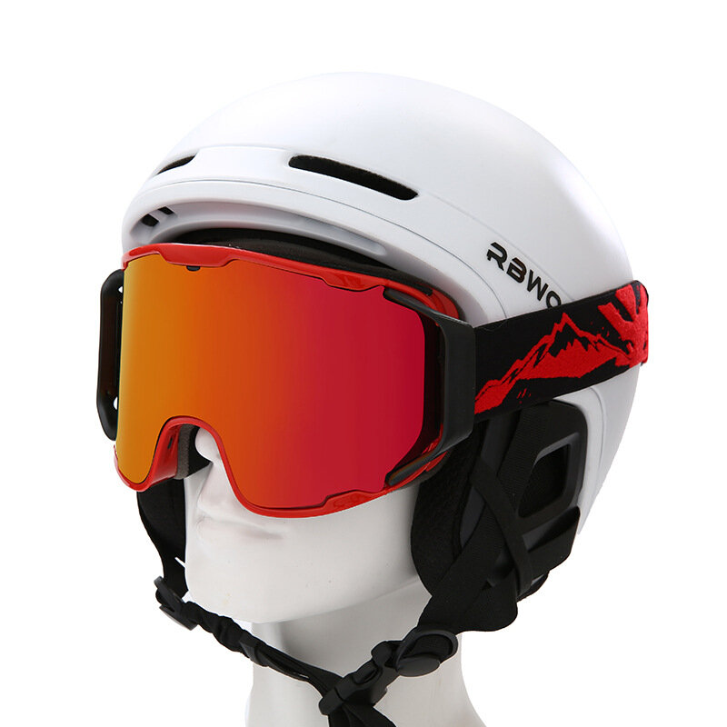 JSJM New Ski Goggles Men Women Double Layer Anti-Fog Big Ski Glasses Winter Outdoor Windproof Protection Ski Goggles Snowboard