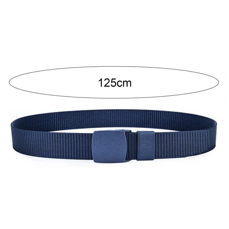 Nylon Waist Belt for Men Adjustable Square Buckle Lightweight Tactical Outdoor Sports Men Waist Belt 125cm