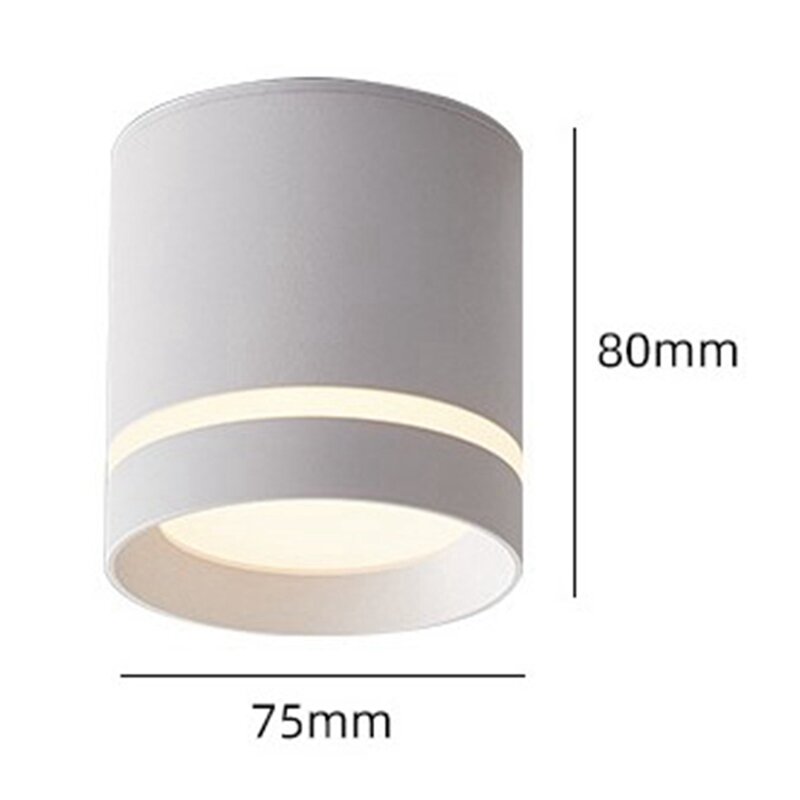 Spot Lumineux LED pour le Plafond, Montage en Surface, Facile à Utiliser, Durable, 220V, 12W
