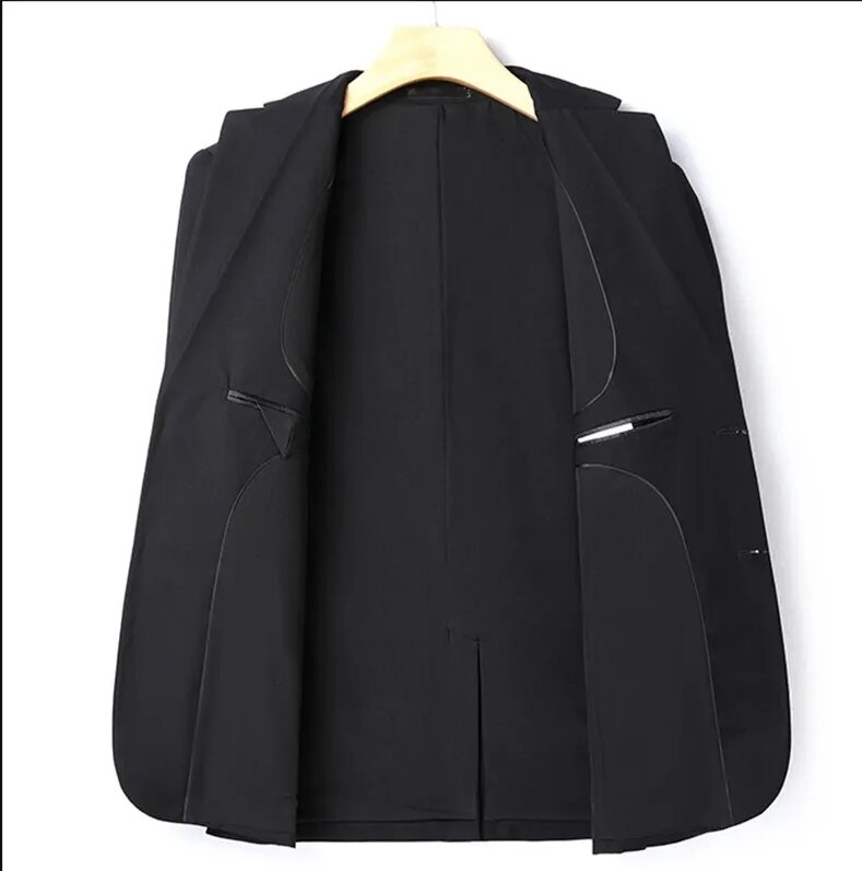 Men's Suits Tailored 2 Pieces Blazer Pants Peaked Velvet Lapel One Button Wedding Slim Custom Made Plus Size