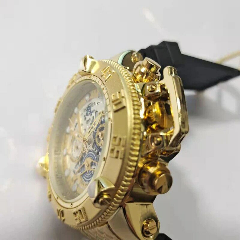 Relógio masculino europeu de liga de negócios, relógio de quartzo impermeável, pulseira de silicone, mostrador grande, casual fashion matching