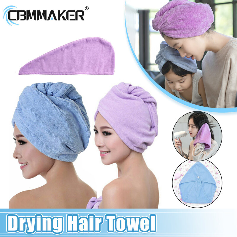 Serviette de séchage des cheveux en microcarence, bonnet de douche triangle absorbant l'eau, bain rond, outil d'essuyage des cheveux