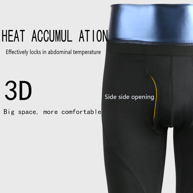 Treinador dos homens gordura queima corpo shaper abdômen redutor thermo workout sauna suor calças cintura masculino shapewear leggings de fitness