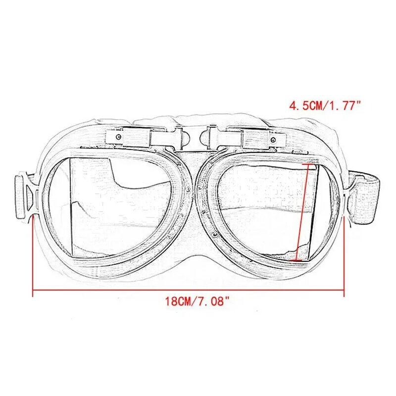 Kacamata bingkai lensa kacamata hitam antik Snowboard Cruiser skuter kacamata Retro Pilot kacamata sepeda motor