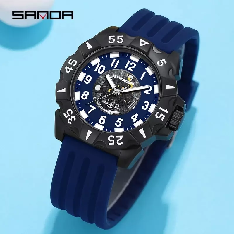 Sanda 3209 Quartz Watch Digital Fashion Trend Creative Waterproof Quartz Male and Female Watch