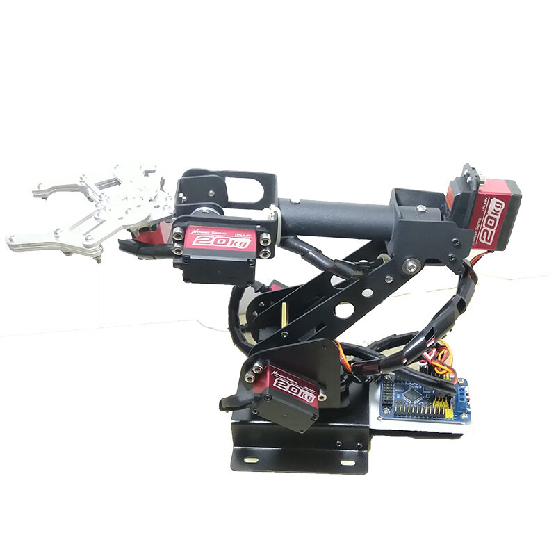 Ps2 control 6 dof roboter arm greifer klaue dampf diy manipulator für arduino stm32 roboter mit 6 stücke 180 grad programmier baren roboter