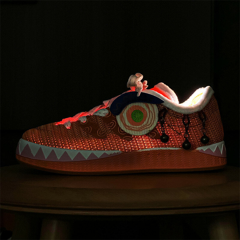 Baskets de skateboard en toile respirante pour hommes, chaussures de créateur, mode de rue, confortable, décontracté, orange, original, rencontre, 2024
