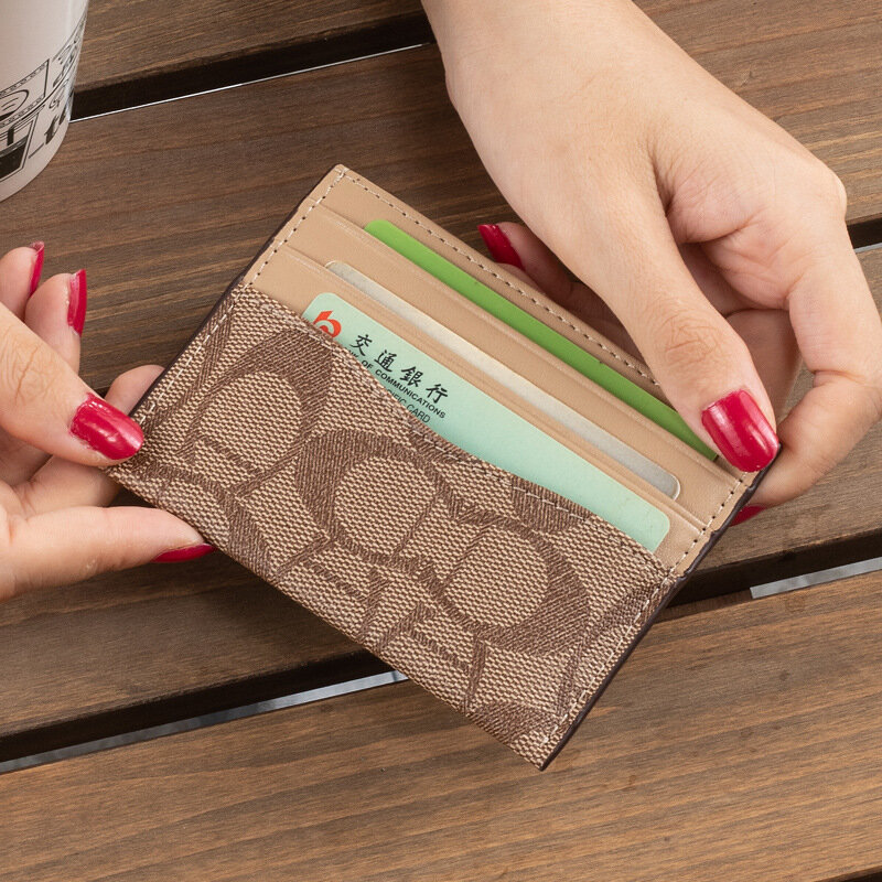Portefeuille ultra fin pour permis de conduire pour femme, porte-cartes, sac à main tendance, haute qualité