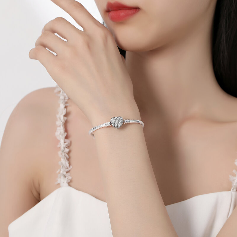 Authentique 100% 925 argent Sterling ESSENCE COLLECTION Bracelets perlés et Bracelets Fit bricolage Pan perles charmes femmes bijoux 16-22cm