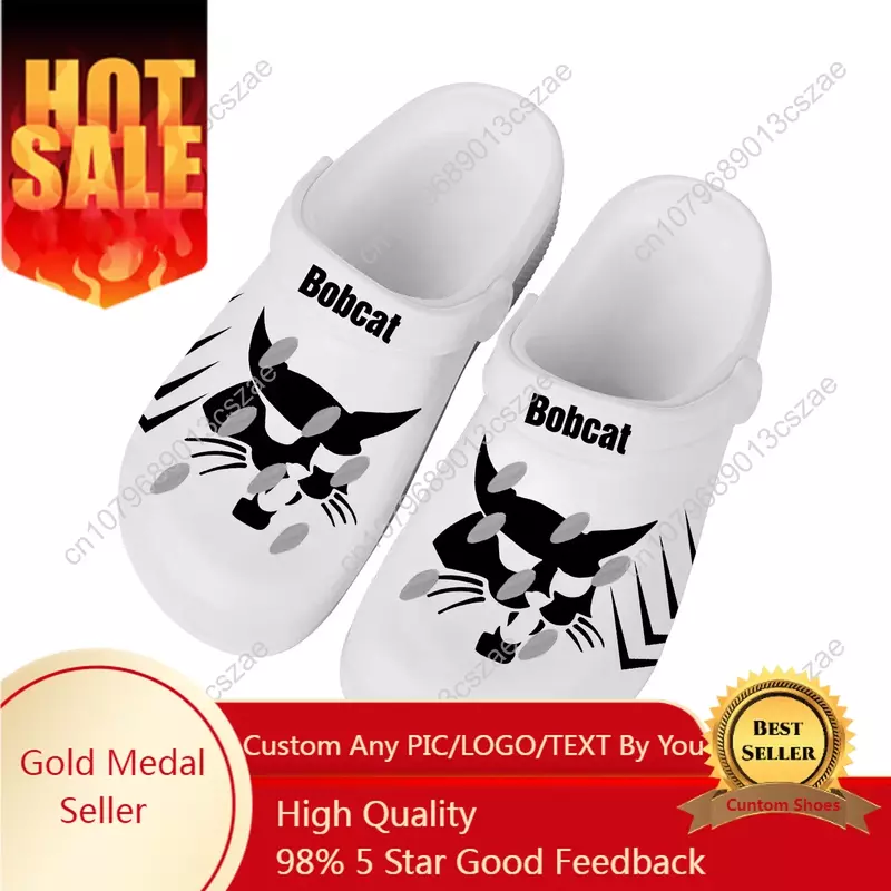 Bobcat-Sandálias de praia respirável feitas sob medida para homens e mulheres, sapatos de entupimento doméstico, sapatos de jardim, chinelos, juventude, menino, menina