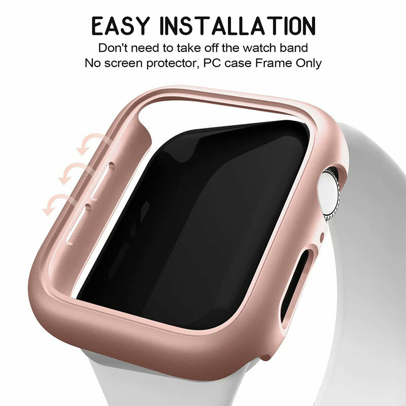 Cover for Apple Watch Case 45mm 41mm 44mm 40mm 42mm 38mm Accessories PC Protector bumper iWatch for Iwatch Series 7 SE 6 5 4 3 2