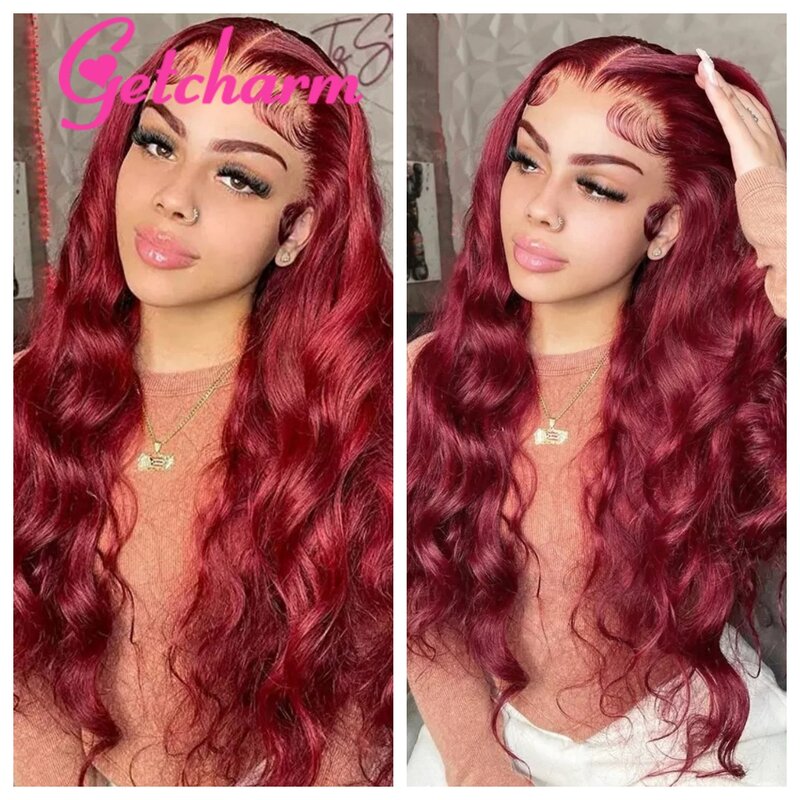 Burgundy Body Wave Lace Front Wig 13X4 13x6 Hd Lace Fronal Wig Red 99J Closure 5X5 Glueless Wig Lace Front Human Hair Wigs