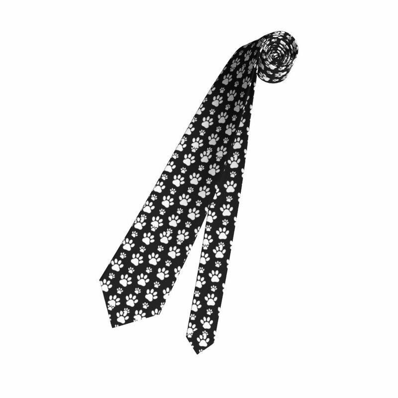 Corbatas personalizadas con patrón de pata bonita para hombre, corbata de seda con estampado de patas de perro para fiesta