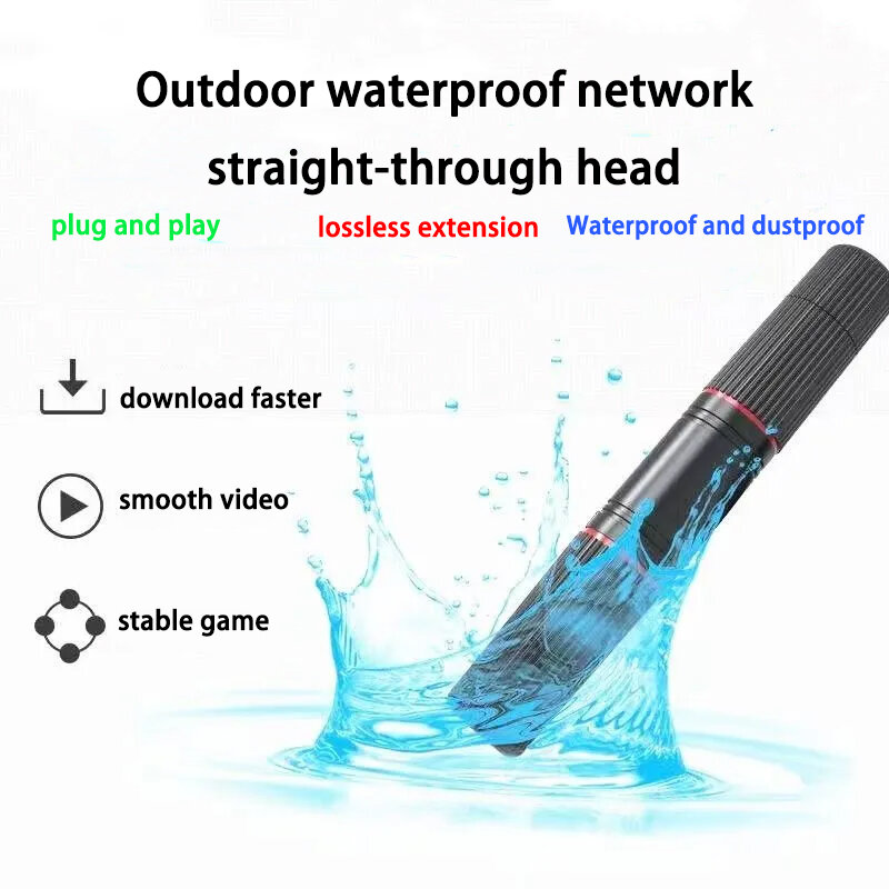 IP68 Waterproof Wire Connector Electrical Cable Outdoor RJ45 Plug Socket Weatherproof Straight Connector Quick Scre