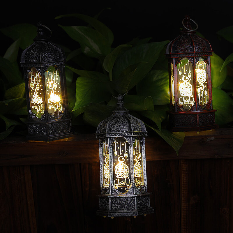 Luz de noche de vela Led EID MUBARAK, decoración de linterna, adorno de Ramadán, regalos, Navidad, Festival musulmán, decoraciones de lámpara de fiesta