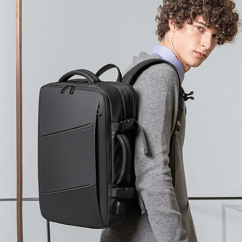 Zaino da viaggio uomo 17.3 zaino per Laptop zaino da lavoro estetico grande borsa da scuola maschile zaino USB impermeabile moda uomo