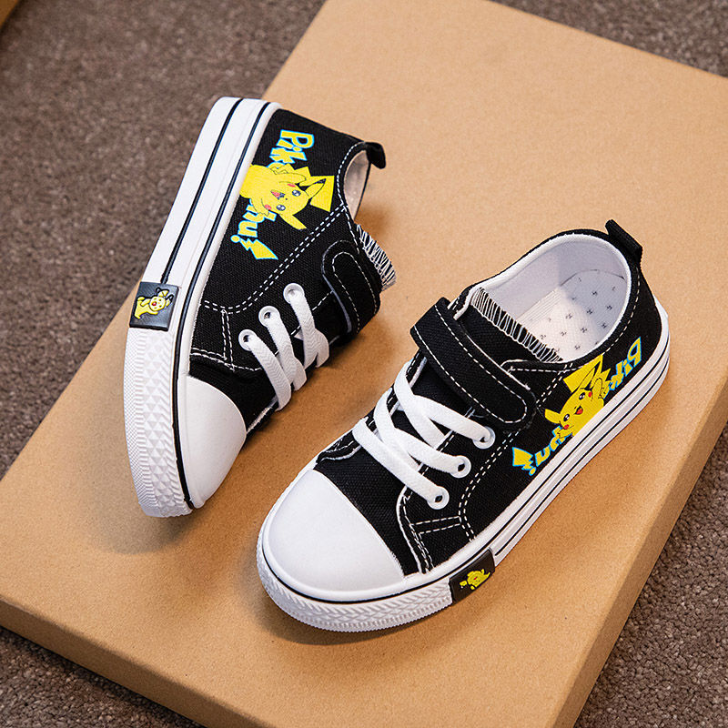 Pikachu Shoes 2024 Spring And Autumn Children's Shoes Are Versatile, Light And Handsome Children's Big Children's Canvas Shoes