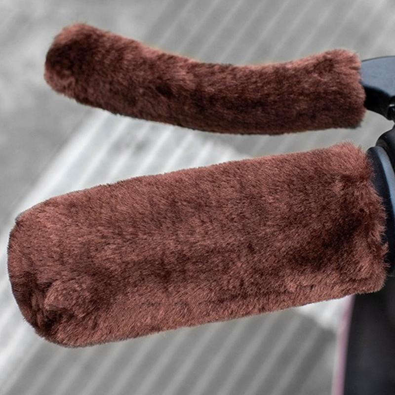 Copertura del freno della bicicletta Cozy Soft Plush copertura del manubrio manicotti del freno della bici protettivi antiscivolo tenere le mani al caldo quando fa freddo
