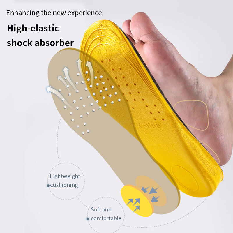 Elevated Insole for Men's Sports Shock Absorption for Women's Sweat Absorption and Deodorization Invisible Elevated Insole