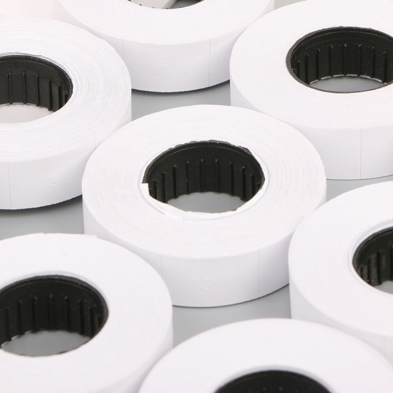 Price Label 10 Rolls Double Row Blank Record Marking Accessories Tags Supplies